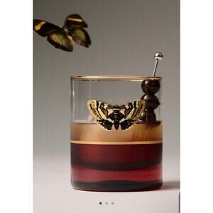 Anthropologie Catherine Martin Midnight Creatures  Double Old Fashioned Glass